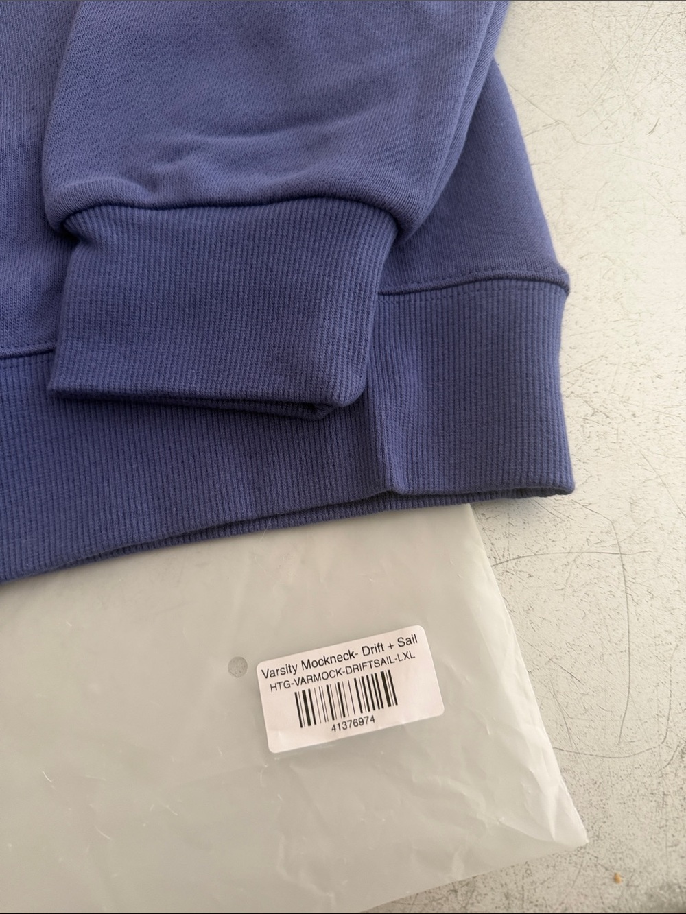 Parker Blue Crewneck Sweatshirt with Red Lettering - Picture 3 of 5